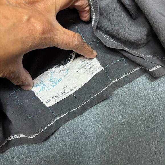 Coexist New Angeles Shirt Grunge Faded Skater Streetwear Comfy Cozy Made in USA - Picture 7 of 10